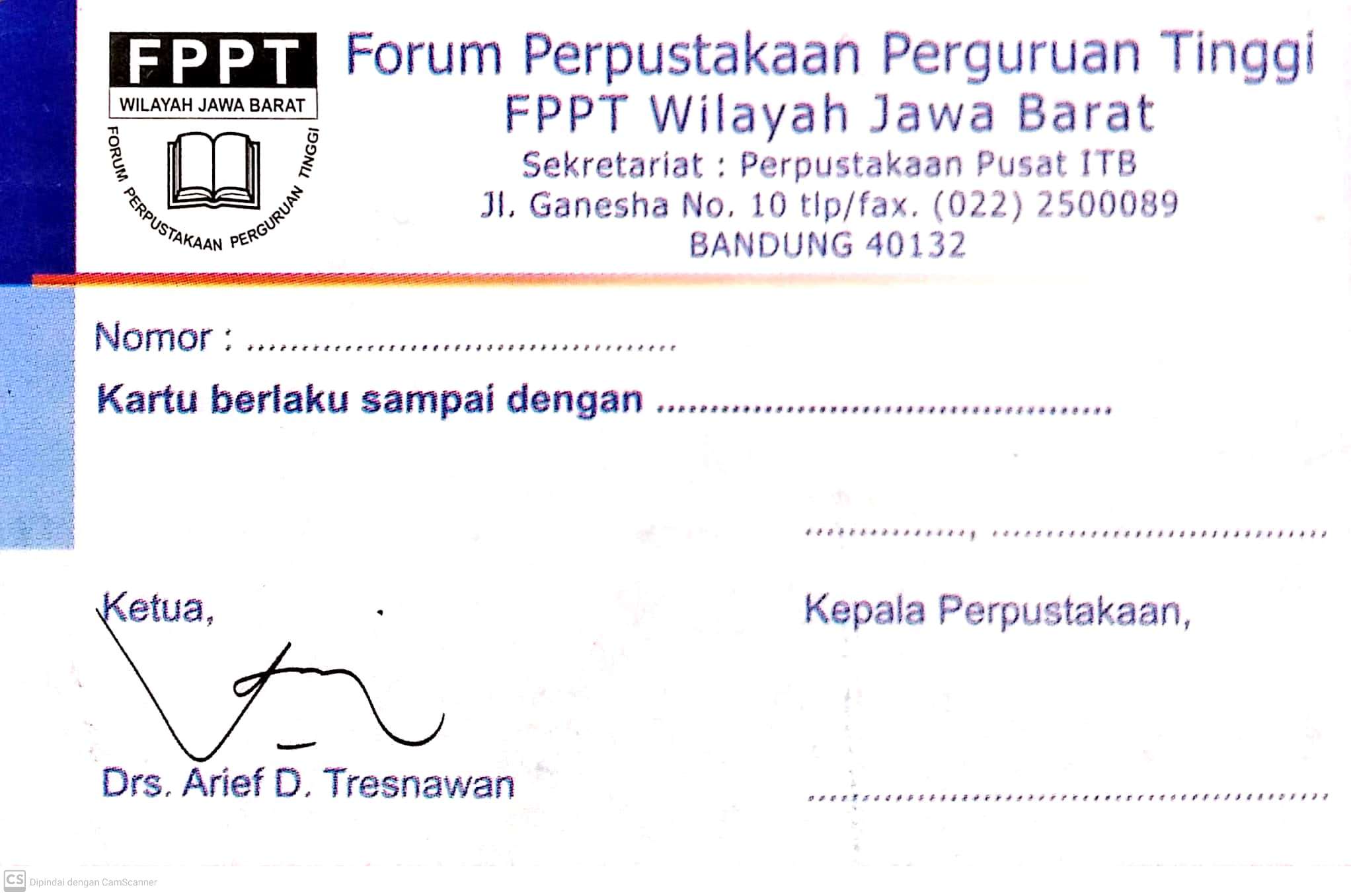 Kartu FPPTI JABAR